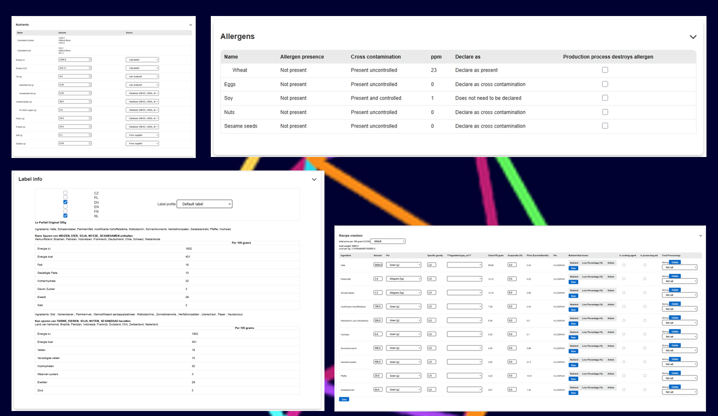 Hermus CP compliance platform screenshot for food and pharmaceutical industries